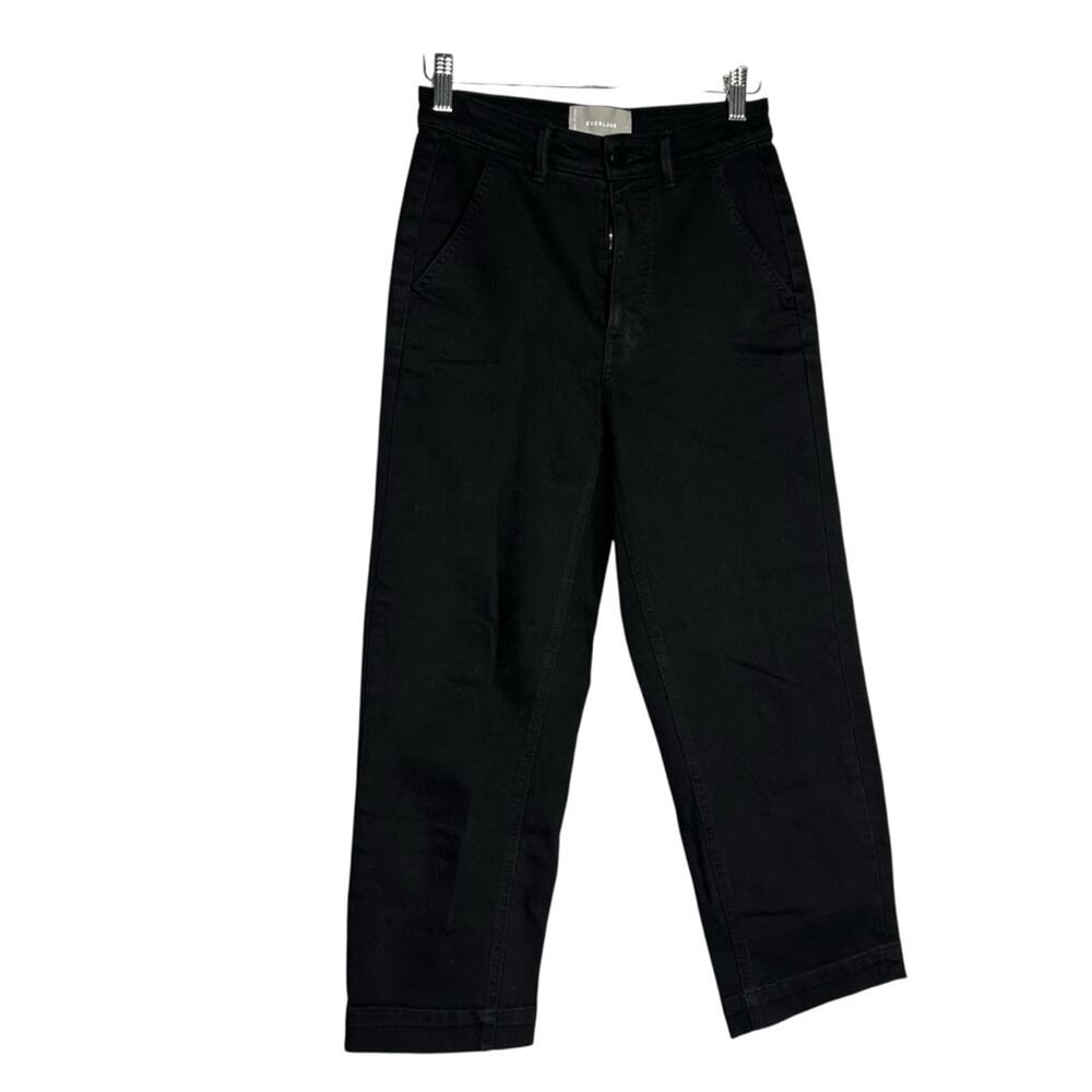 Everlane Black The Straight Leg Crop Pants Size Woman’s 0‎ Short
